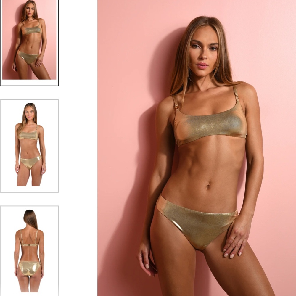 La Blanca Metallic Gold Bikini